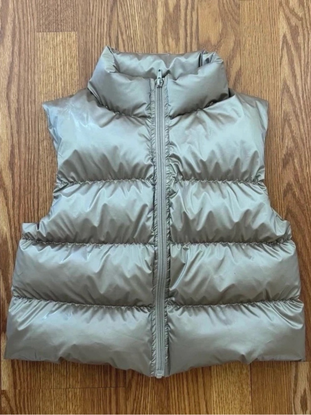 Weissman Kids Metallic Champagne "Liquid Shine" Puffer Vest
